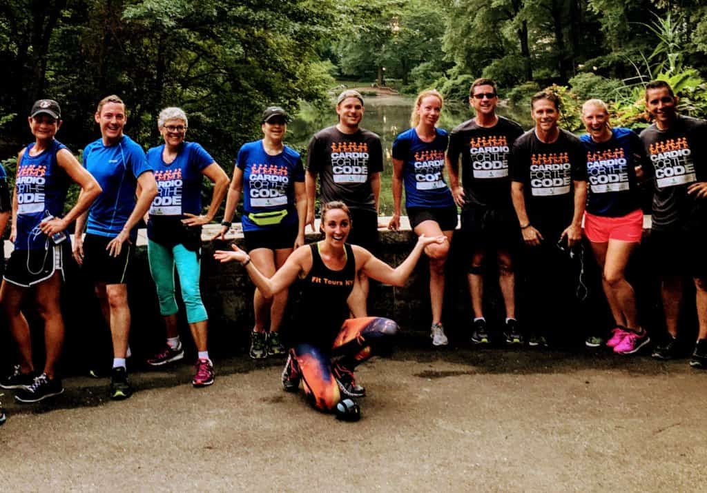 group of runners after a tour