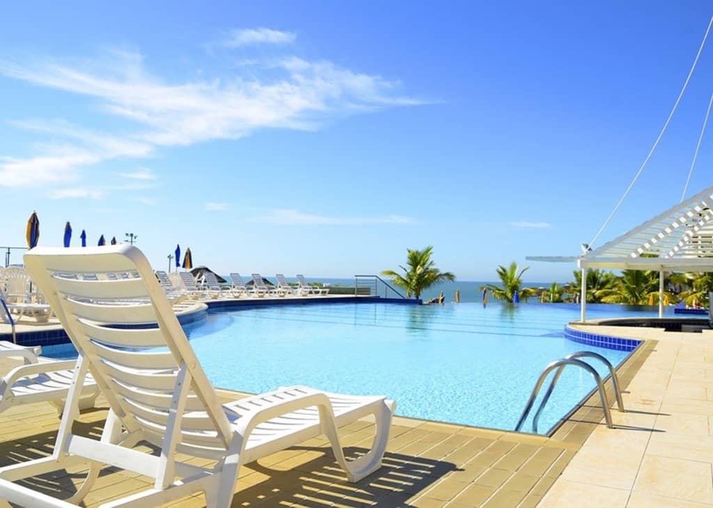  pool and lounge chairs as one of the luxury resorts Australia