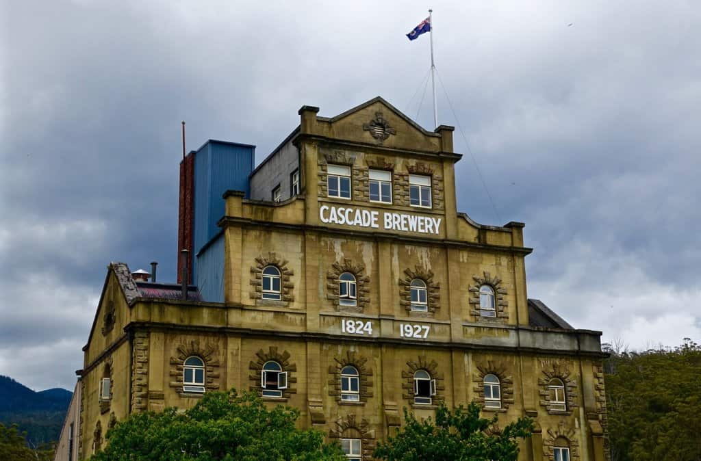 Tiered cascade brewery in Hobart near the Hobart Hotel