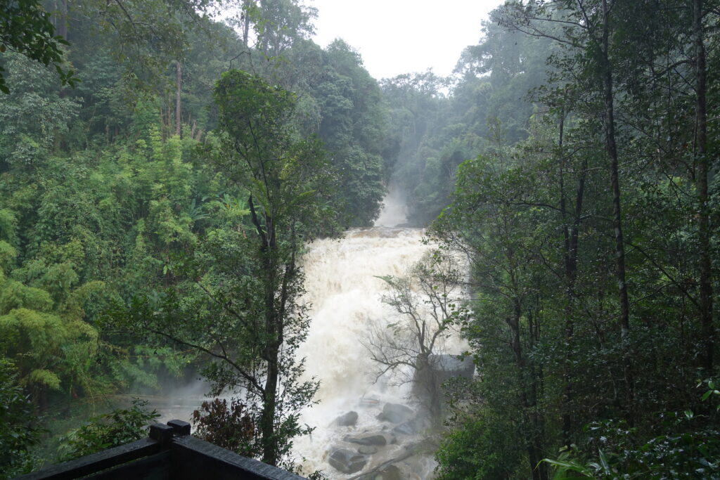 very large waterfall in chiang mai