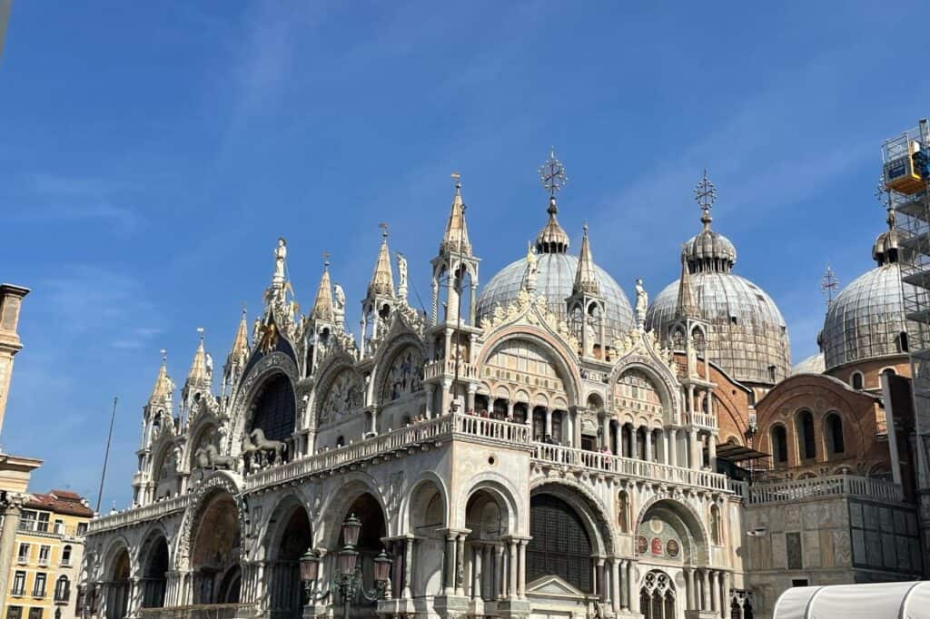 exterior of Saint Mark's Basilica in Venice Italy