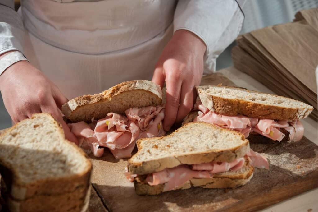 mortadella sandwiches in bologna italy