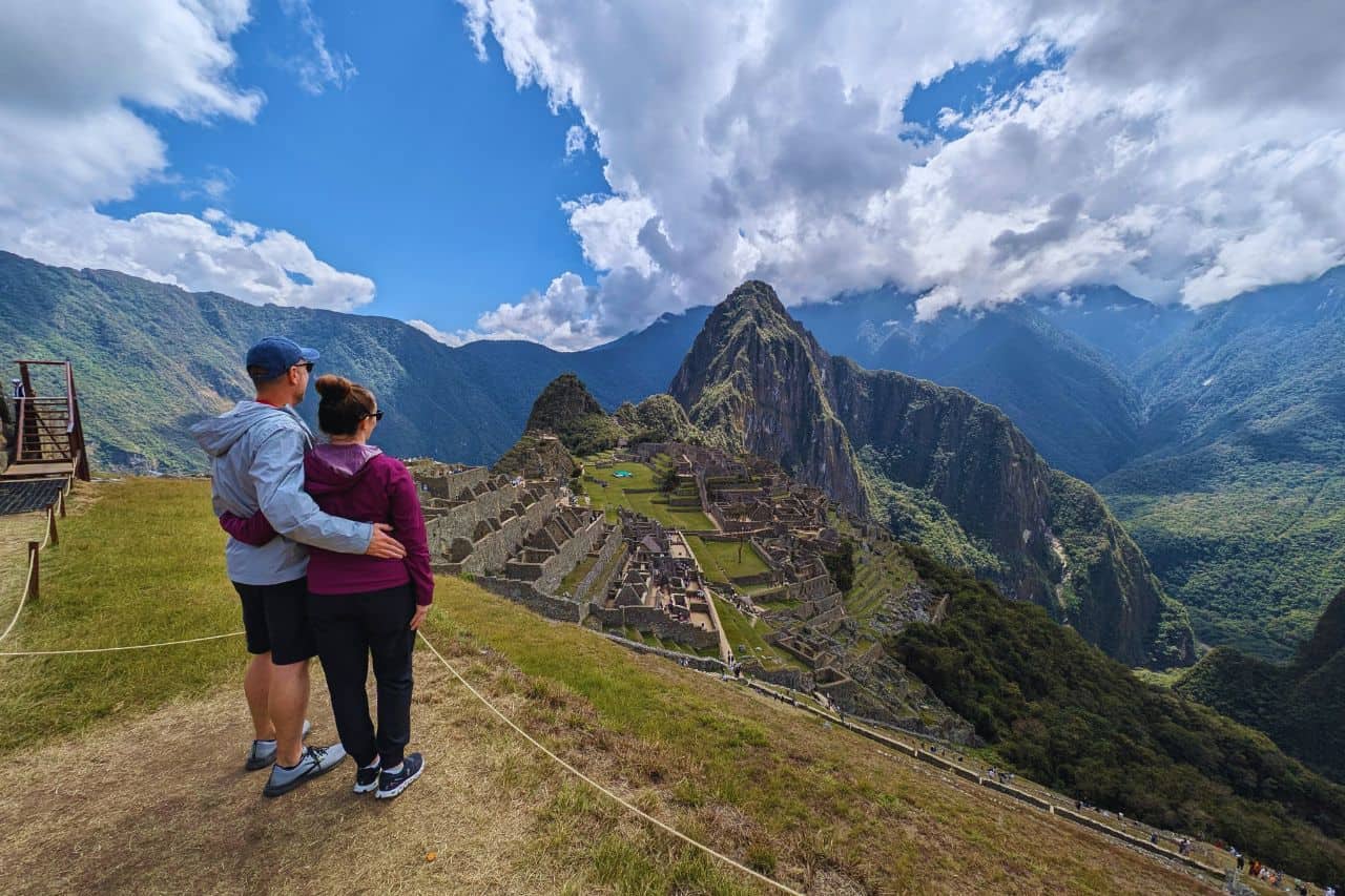 Machu Picchu mountain view under a bright blue sky - best time to visit Machu Picchu.