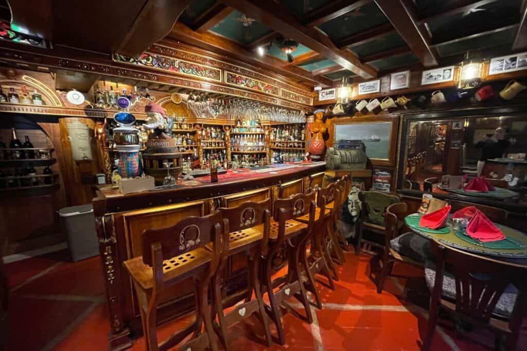 Inside a colorful restaurant in Peru