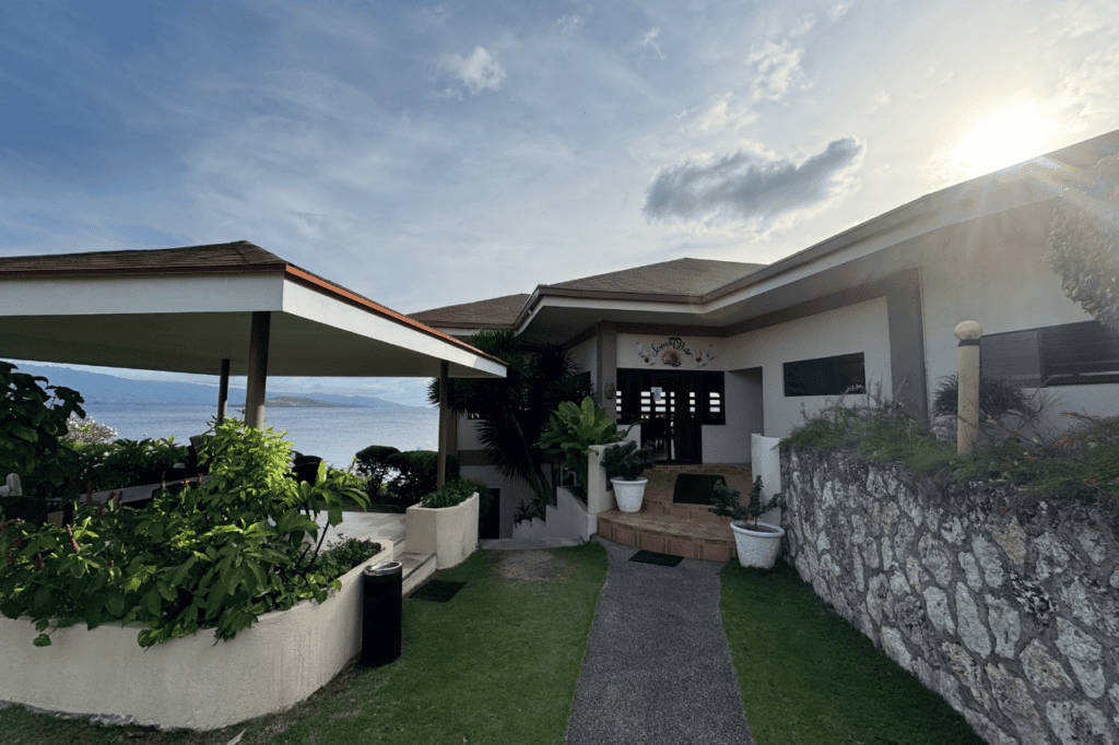 Walkway to the Sunset Bar at one of the best hotels in Moalboal