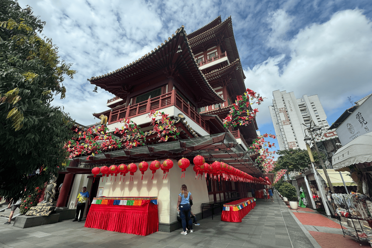 Chinese temple inside Chinatown in Singapore - one of the unique travel places in Singapore