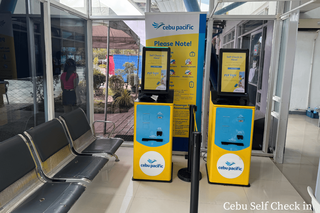 Self Check in Kiosks at the airport in Siargao