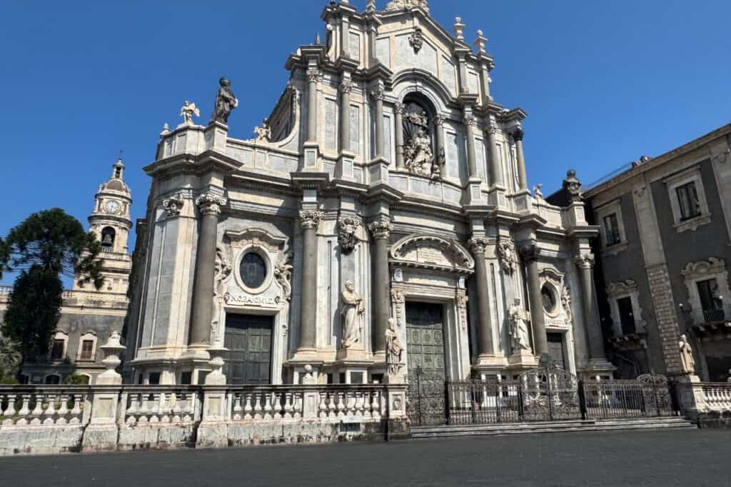 Visit the Basilica Cattedrale di Sant'Agata in Catania, a stunning baroque cathedral dedicated to the city’s patron saint.